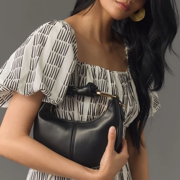 *Anthropologie Maeve Puff Sleeve Square Neck Smocked Midi Dress - Picture 3 of 5